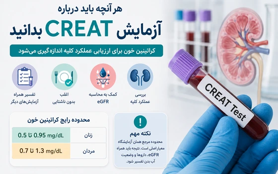 آزمایش CREAT چیست؟ تفسیر کراتینین بالا و پایین
